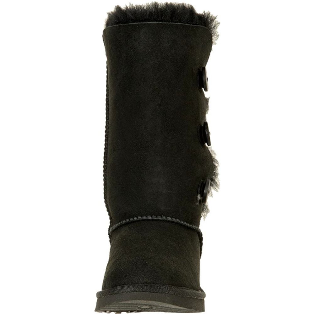 NEW UGG Kids Youth Bailey Button Triplet II Black Youth Tall Sheepskin Foldable - Picture 5 of 7